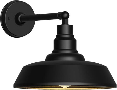 ضوء حظيرة خارجي كبير مقاس 21 بوصة مع ذراع معقوفة - تركيبات إضاءة خارجية للمزرعة على الحائط، إضاءة حائط صناعية خارجية، رائعة لإضاءة الفناء والشرفة in Kuwait