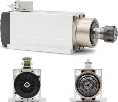2.2kw ER25 air-cooled spindle motor with flange, 220v ceramic ball bearing, accuracy 0.01mm in Saudi Arabia