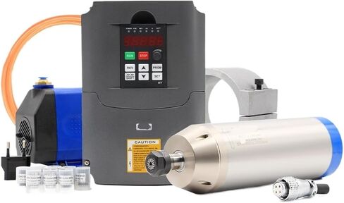 3.2kw ER20 water cooled spindle kit 220v / 380v 3.2kw & 4kw inverter & 100mm spindle bracket & 75w water pump 5m pipe(Steel Ball Bearing,380v) in Saudi Arabia