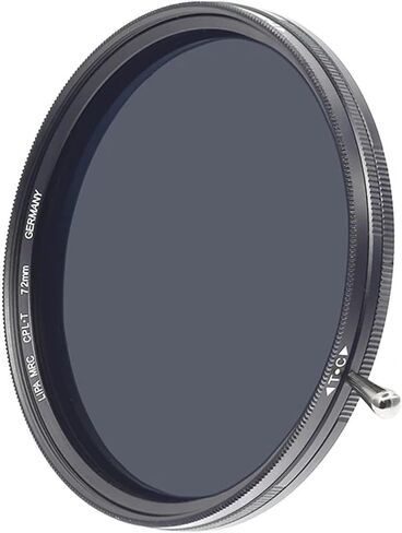 CPL Adjustable Color Temperature Polarizer Filter Set - Orange Lens, Blue Lens & CPL Polarizer - Three-in-One Photography Accessory(62MM) in Kuwait