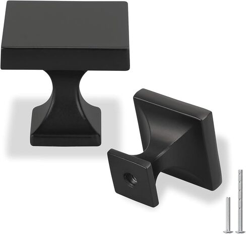 homdiy 10 Pack Black Cabinet Knobs Square Dresser Drawer Knobs - Matte Black Cabinet Knobs Kitchen Cabinet Hardware in Kuwait