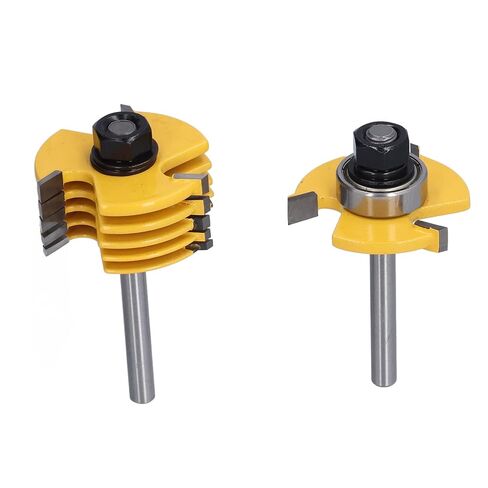 2Pcs Slot Cutter Router Bit 1/4in Shank 3 Wing Adjustable 6 Different Cutting Width 1/2in Depth in Saudi Arabia