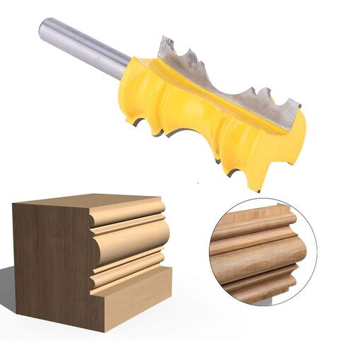 Elaborate Chair Rail Router Bit 8mm Shank Woodworking Milling Cutter for Cabinet and Box YG6 Alloy Cutter Head 45# Carbon Steel Cutter Body 28.6mm Cutting Diameter in Saudi Arabia