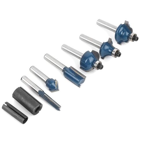 Router Bit Set 8Pcs Alloy Steel Woodworking Milling Cutter with High Precision 1/4 Inch Shank for Professional Wood Carving and Surface Modeling in Saudi Arabia