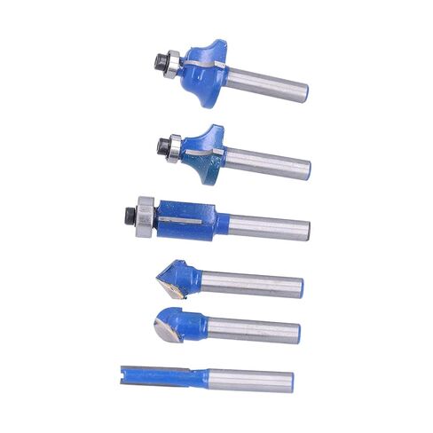 Router Bit Set 6Pcs High Temperature Resistance Stable Alloy Durable Milling Cutter Wood Bits for Woodworking DIY Projects 6.35mm Shank in Saudi Arabia