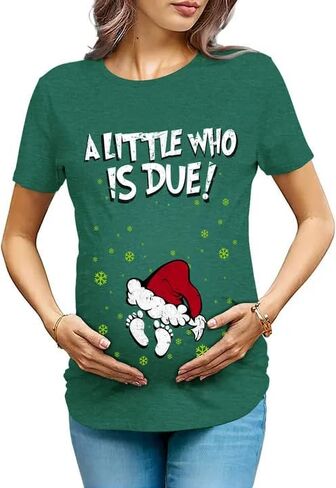 Maternity Shirts for Women Halloween Thanksgiving Pregnancy Tops | Crew Neck, Short Sleeve, Pregnant Announcement, Comfortable Outfits in Saudi Arabia