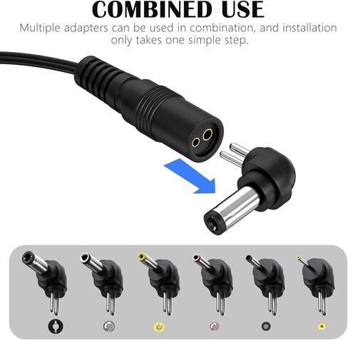 Universal 3V~12V 30W Power Supply Charger–Adjustable Voltage 3V 4.5V 5V 6V 7.5V 9V 12V (Up to 2A) with 6 Tips & 5V 2.1A USB Port for Monitor, Router, Camera, Speaker and More Household Electronics in Saudi Arabia