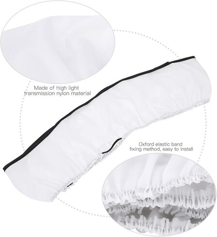 Collapsible Video Light Softbox Diffuser, LED Light Softbox Diffuser, Ring Fluorescent Light Flash Light with Oxford Elastic Band Fixing Method for Live Selling Products (14 inch in Saudi Arabia