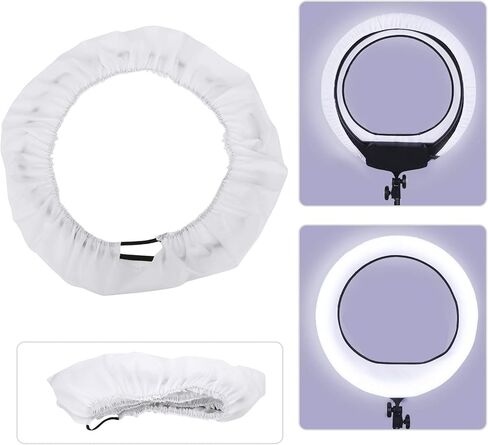 Collapsible Video Light Softbox Diffuser, LED Light Softbox Diffuser, Ring Fluorescent Light Flash Light with Oxford Elastic Band Fixing Method for Live Selling Products (14 inch in Saudi Arabia