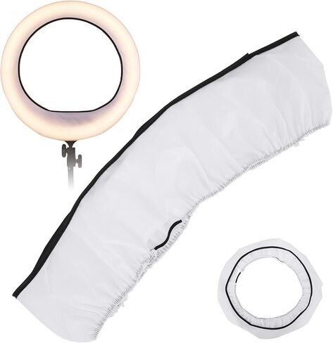 Collapsible Video Light Softbox Diffuser, LED Light Softbox Diffuser, Ring Fluorescent Light Flash Light with Oxford Elastic Band Fixing Method for Live Selling Products (14 inch in Saudi Arabia