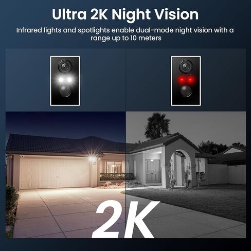 wansview Solar Security Cameras Wireless Outdoor 2K WiFi 6, A1 2Pack | Solar Camera Outdoor Wireless for Home Security with AI Motion Detection, Color Night Vision, 2-Way Audio, 2.4GHz WiFi Only in Saudi Arabia