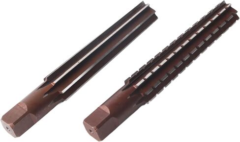 2PCS Rough Fine Morse Taper Reamer High Carbon Steel Straight Shank Hand Reamer Professional Accessories (KIMISS82y9ergvh0-13) in Saudi Arabia