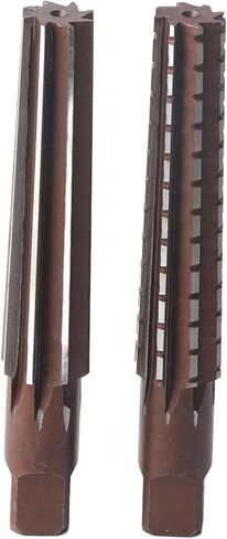 2PCS Rough Fine Morse Taper Reamer High Carbon Steel Straight Shank Hand Reamer Professional Accessories (KIMISS82y9ergvh0-13) in Saudi Arabia