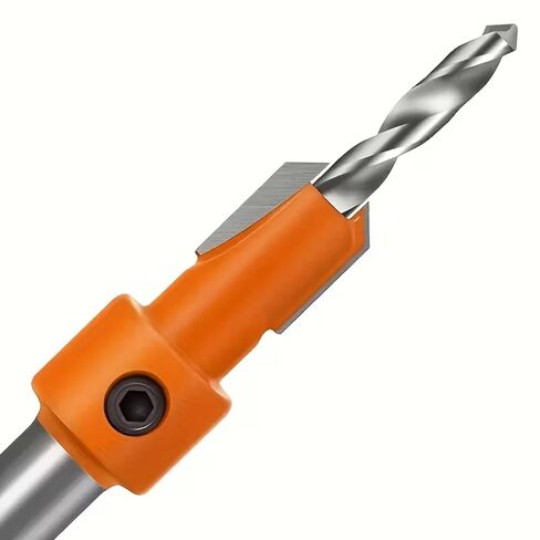 5pcs Heavy-Duty Countersink Drill Bit Set - 8/10mm Round Shank & 2.8-4mm Conical Bits (1/8"-1/4" Compatible) for Woodworking, Deck, Trim, Cabinet Installation in Saudi Arabia