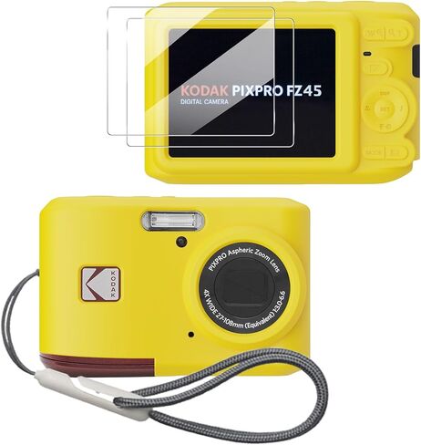 Silicone Case for Kodak PIXPRO FZ45 with Lanyard Kodak PIXPRO FZ45 case- White in Kuwait