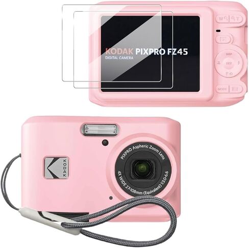 Silicone Case for Kodak PIXPRO FZ45 with Lanyard Kodak PIXPRO FZ45 case- White in Kuwait