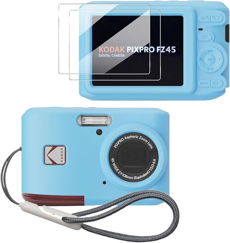 Silicone Case for Kodak PIXPRO FZ45 with Lanyard Kodak PIXPRO FZ45 case- White in Kuwait