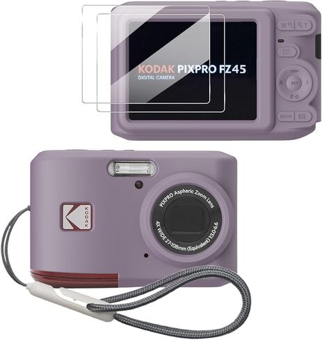 Silicone Case for Kodak PIXPRO FZ45 with Lanyard Kodak PIXPRO FZ45 case- White in Kuwait