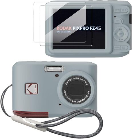 Silicone Case for Kodak PIXPRO FZ45 with Lanyard Kodak PIXPRO FZ45 case- White in Kuwait