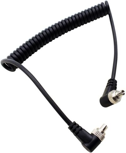 Male to Male Flash PC Sync Cable with Screw Lock for Canon EOS 7D 5D II 1D in Saudi Arabia