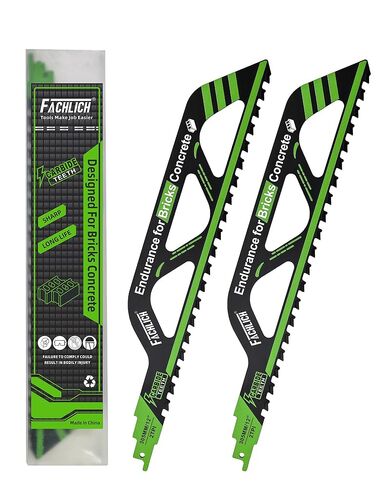 Demolition Masonry Reciprocating Saw Blades - 12 Inch Carbide Blades, Demolition Saw Blade for Cutting Aerated Concrete and Hollow Brick, 2TPI (2-Pack) in Saudi Arabia