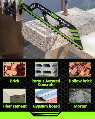 Demolition Masonry Reciprocating Saw Blades - 12 Inch Carbide Blades, Demolition Saw Blade for Cutting Aerated Concrete and Hollow Brick, 2TPI (2-Pack) in Saudi Arabia