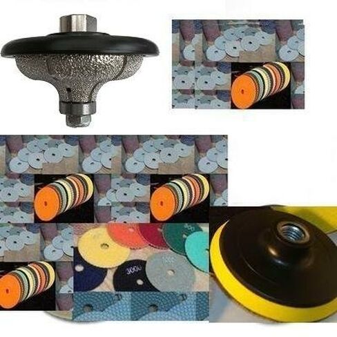F30(1 1/4") Roman Ogee-bullnose Diamond Router Bits 4" Diamond Polishing 18+1 Pads Granite Marble in Saudi Arabia