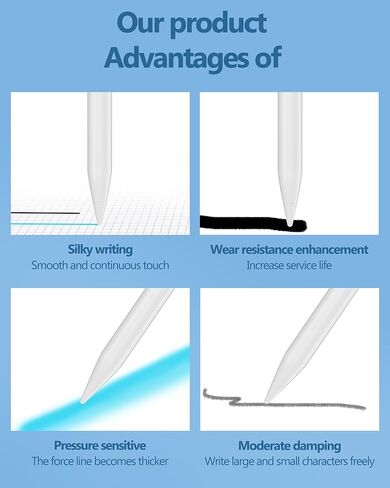 for Apple Pencil 1st 2nd Generation Replacement Tips (2 Pack) for iPad Pen Stylus Nib Accessories First Second Gen iPencil Puntas Accesorios Alternative Tablet Accessory Klinke in Saudi Arabia