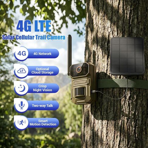 شبكة الجيل الرابع LTE الخلوية مع لوحة شمسية، وكاميرات ألعاب بدقة 1080 بكسل، ورؤية ليلية، وكشف حركة الذكاء الاصطناعي الذكي، ومحادثة ثنائية الاتجاه، ومقاومة للماء IP66، تعمل بالبطارية، وخطة غير محدودة (تباع بشكل منفصل) in Saudi Arabia