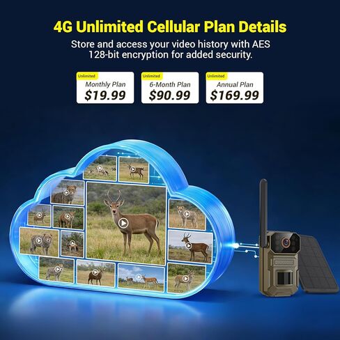 شبكة الجيل الرابع LTE الخلوية مع لوحة شمسية، وكاميرات ألعاب بدقة 1080 بكسل، ورؤية ليلية، وكشف حركة الذكاء الاصطناعي الذكي، ومحادثة ثنائية الاتجاه، ومقاومة للماء IP66، تعمل بالبطارية، وخطة غير محدودة (تباع بشكل منفصل) in Saudi Arabia