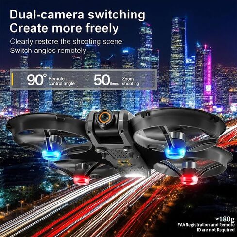 طائرة بدون طيار بشاشة 4.5 بوصة عالية الدقة للتحكم عن بعد مع كاميرا مزدوجة 2K ومحركات بدون فرش، طائرة كوادكوبتر آمنة للحماية 360 درجة، تحوم تلقائي، تقلبات ثلاثية الأبعاد، وضع مقطوعة الرأس، اتبعني، ضوء LED، واي فاي FPV، بطاريتان طيران لمدة 30 دقيقة، هدية را in Kuwait