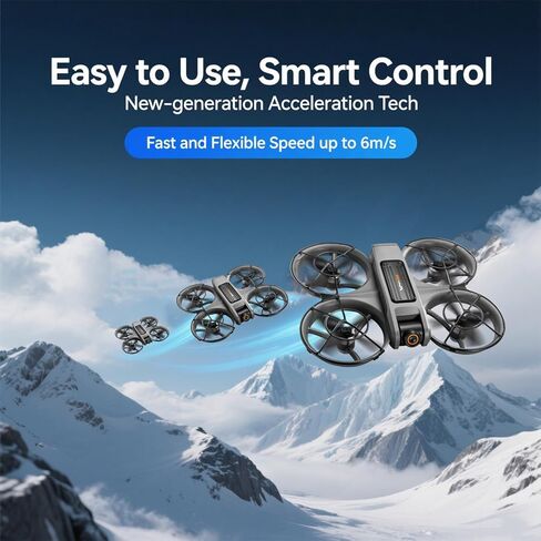 طائرة بدون طيار بشاشة 4.5 بوصة عالية الدقة للتحكم عن بعد مع كاميرا مزدوجة 2K ومحركات بدون فرش، طائرة كوادكوبتر آمنة للحماية 360 درجة، تحوم تلقائي، تقلبات ثلاثية الأبعاد، وضع مقطوعة الرأس، اتبعني، ضوء LED، واي فاي FPV، بطاريتان طيران لمدة 30 دقيقة، هدية را in Kuwait