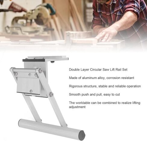 Circular Saw Guide, Aluminum Alloy Double Layer Circular Saw Track, Electric Saw Lifting Guide Rail Accessories, Cutting Tool for 30 Chute in Saudi Arabia