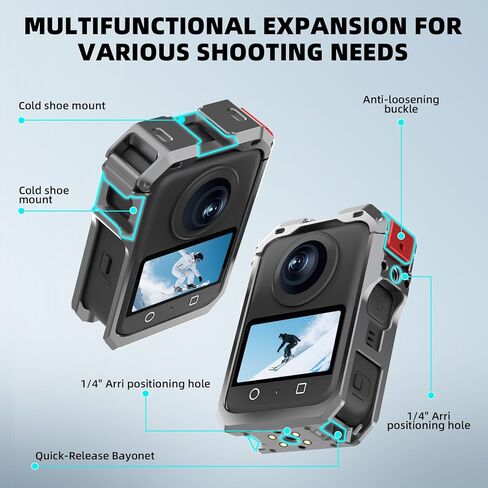 قفص واقي لـ DJI Osmo 360 Utility Frame Case محمول مقاوم للماء وحقيبة تخزين للسفر 4 × بطارية/محور شحن لملحقات كاميرا DJI Osmo 360 (الجراب فقط) in Kuwait