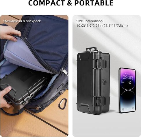 قفص واقي لـ DJI Osmo 360 Utility Frame Case محمول مقاوم للماء وحقيبة تخزين للسفر 4 × بطارية/محور شحن لملحقات كاميرا DJI Osmo 360 (الجراب فقط) in Kuwait