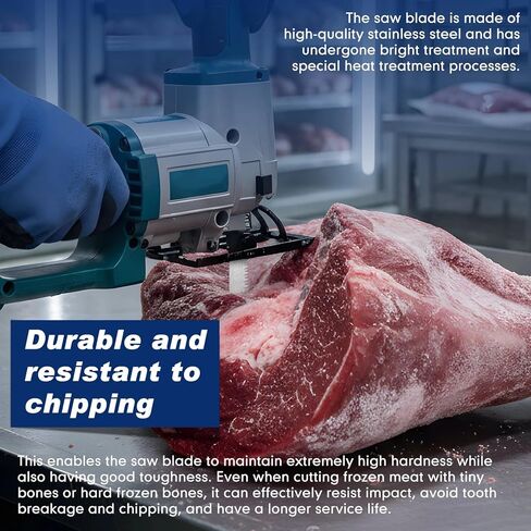 10 Pcs 6 Inch Stainless Steel Reciprocating Saw Blades for Frozen Meat Bone Fish Cutting 150mm 8TPI Trimming Food Cutting Saw Blades for Reciprocating in Kuwait