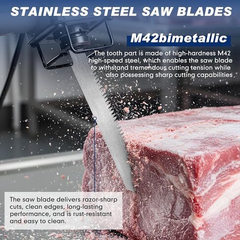 10 Pcs 6 Inch Stainless Steel Reciprocating Saw Blades for Frozen Meat Bone Fish Cutting 150mm 8TPI Trimming Food Cutting Saw Blades for Reciprocating in Kuwait