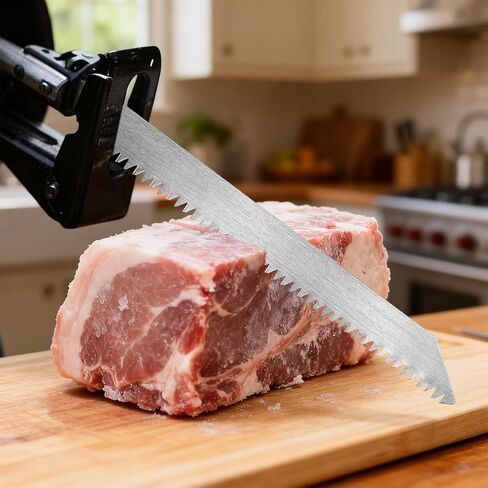 10 Pcs 6 Inch Stainless Steel Reciprocating Saw Blades for Frozen Meat Bone Fish Cutting 150mm 8TPI Trimming Food Cutting Saw Blades for Reciprocating in Kuwait