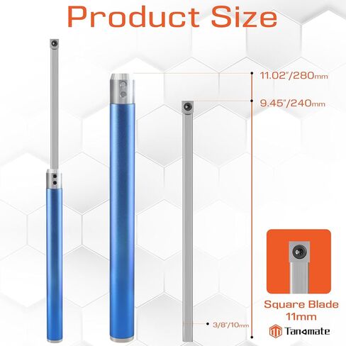 Carbide Roughing Tool for Wood Lathe - Pre-installed 11mm Ci2 Square Insert for Fast Stock Removal, Woodturning Rougher with Stainless Steel Arbor, Aluminum Alloy Handle in Saudi Arabia