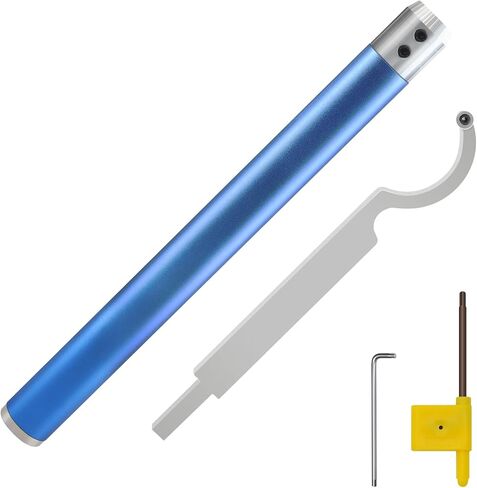 Carbide Roughing Tool for Wood Lathe - Pre-installed 11mm Ci2 Square Insert for Fast Stock Removal, Woodturning Rougher with Stainless Steel Arbor, Aluminum Alloy Handle in Saudi Arabia
