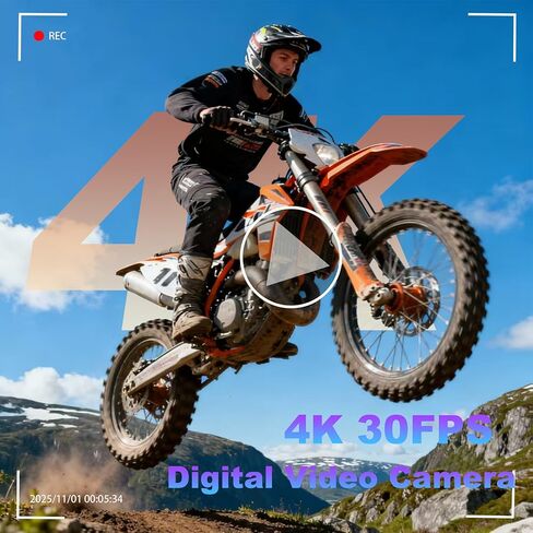كاميرا رقمية بدقة 4K للتصوير الفوتوغرافي مع شبكة WiFi بدقة 64 ميجابكسل وشاشة قابلة للطي مقاس 3 بوصات بزاوية 180 درجة، وكاميرا تسجيل فيديو بعدسات مزدوجة، وتكبير/تصغير فلاش 18X مع بطاقة سعة 64 جيجابايت، مثالية لليوتيوب والمراهقين والمبدعين المبتدئين in Kuwait