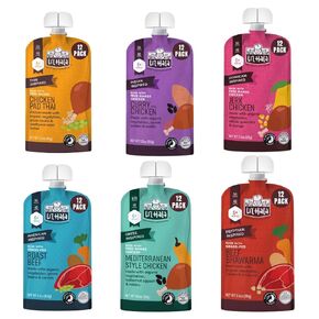 Li’l Hala Baby Food Pouches with Meat – Variety Pack of Toddler Puree Meals – Free-Range Chicken & Grass-Fed Beef – Organic Veggies, Protein & Healthy Fats – 6+ Months – 3.5 oz (6 Pack) in Saudi Arabia