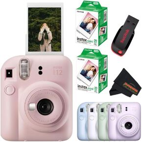 Fujifilm Instax Mini 12 Camera (Camera + 6 × Twin Packs ، Pastel Blue) in Kuwait