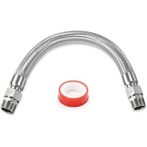 خرطوم ضاغط الهواء مقاس 3/4 بوصة × 20 بوصة - قلب مموج من الفولاذ المقاوم للصدأ، غلاف حماية مضفر، 870 رطل لكل بوصة مربعة، أطراف دوارة مقاس 3/4 بوصة NPT in Kuwait