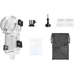 قضية غوص غير مرئية 60 م/196 قدمًا لـ Insta360 x5 تحت الماء مقاوم للماء قذيفة الإسكان لـ Insta 360 X5 Action Camera Cover Association لغوص التزلج على التزلج على الأمواج in Kuwait