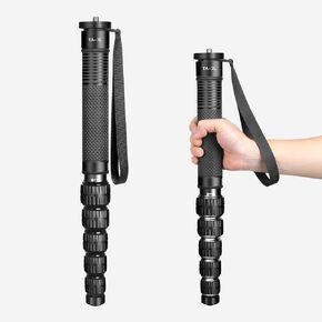 Tonyboo TA-5L 61 بوصة monopod ، أحادي الكاميرا ، مع ارتفاع 6 قسم ، خفيفة الوزن محمول ، حمولة كحد أقصى 16 رطلا ، حامل الكاميرا الثقيلة من أجل DSLR Canon Nikon Sony ، يسهل حملها in Kuwait