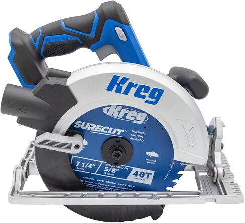 Kreg 20V Ionic Drive 7 1/4" Circular Saw - Powerful Brushless Motor & Built-In Safety Features - LED for Cutline Visibility - Integrated Dust Port Keeps Workspace Clean - Bare Tool - KPTCS725A in Saudi Arabia