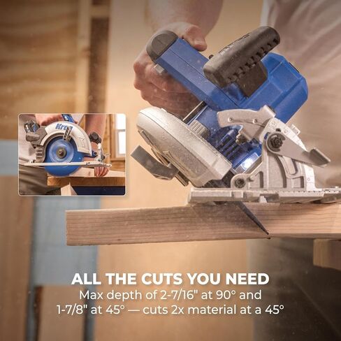 Kreg 20V Ionic Drive 7 1/4" Circular Saw - Powerful Brushless Motor & Built-In Safety Features - LED for Cutline Visibility - Integrated Dust Port Keeps Workspace Clean - Bare Tool - KPTCS725A in Saudi Arabia