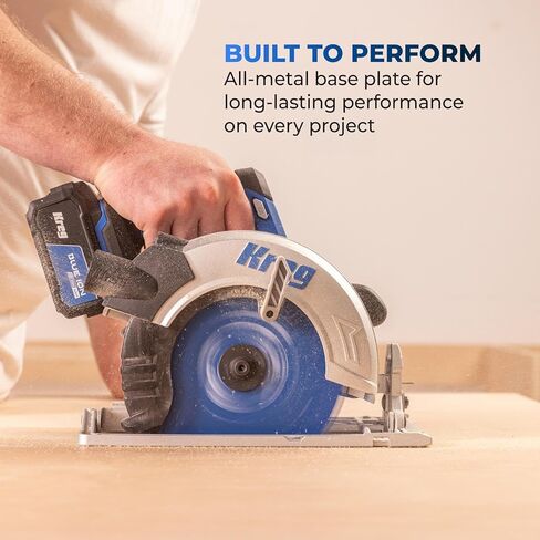 Kreg 20V Ionic Drive 7 1/4" Circular Saw - Powerful Brushless Motor & Built-In Safety Features - LED for Cutline Visibility - Integrated Dust Port Keeps Workspace Clean - Bare Tool - KPTCS725A in Saudi Arabia