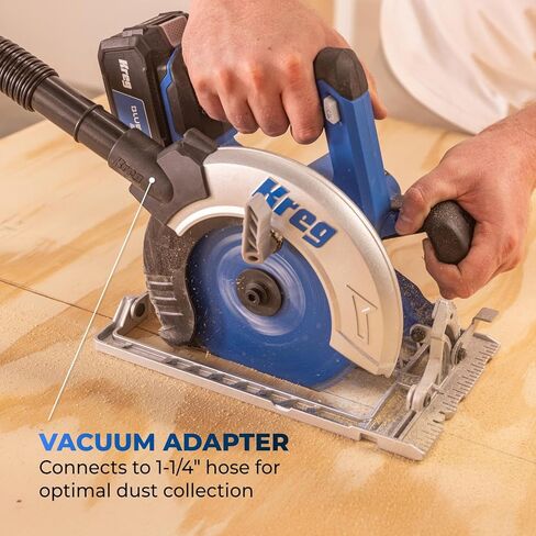 Kreg 20V Ionic Drive 7 1/4" Circular Saw - Powerful Brushless Motor & Built-In Safety Features - LED for Cutline Visibility - Integrated Dust Port Keeps Workspace Clean - Bare Tool - KPTCS725A in Saudi Arabia